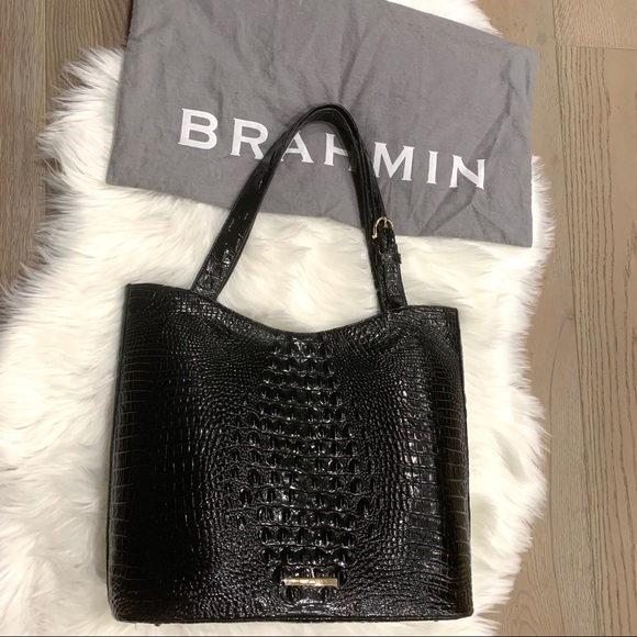 brahmin black tote
